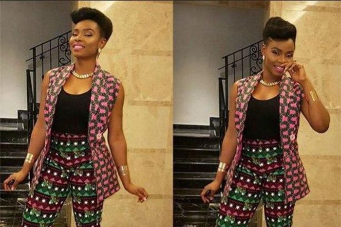 Yemi Alade in multiple prints