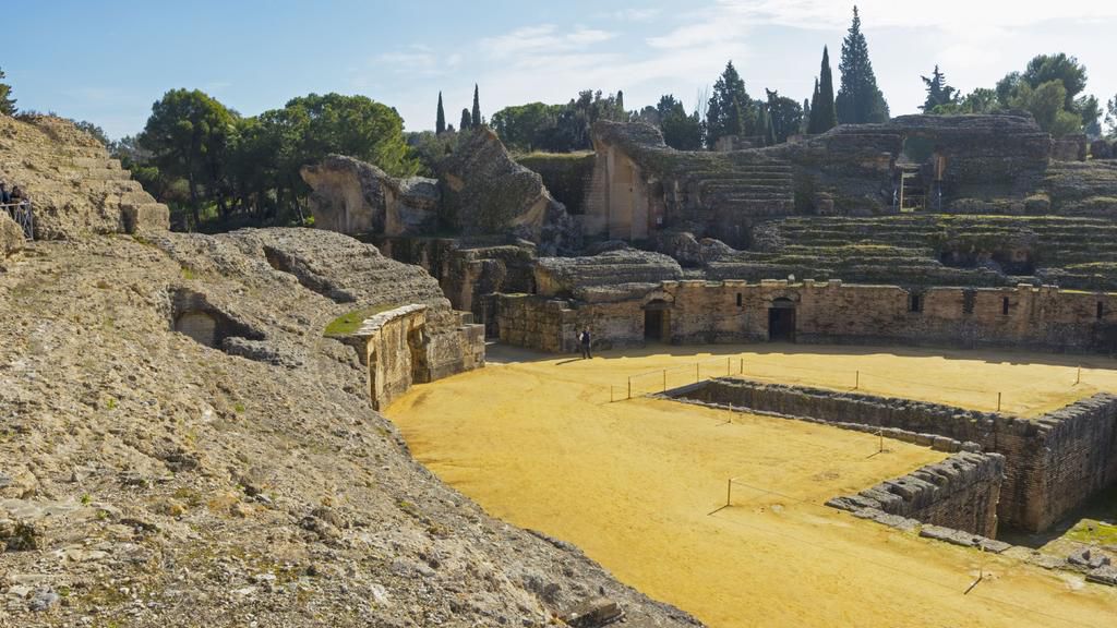 the amphitheatre of the italica getty