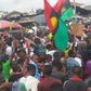 Pro-Biafra protesters in Owerri on November 13, 2015