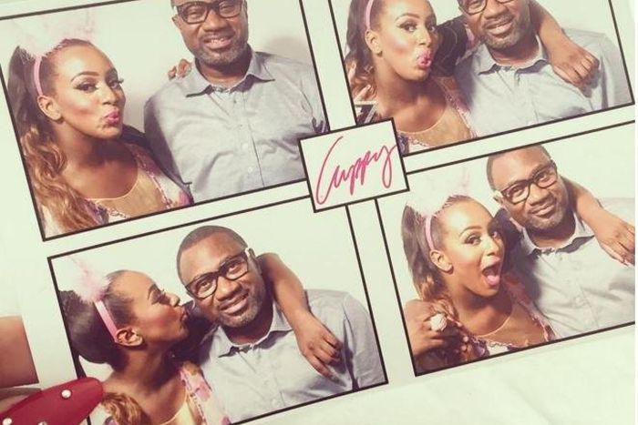 DJ Cuppy with her father, Femi Otedola
