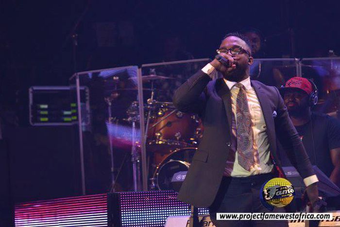 Iyanya performs at the Project Fame opening gala night.
