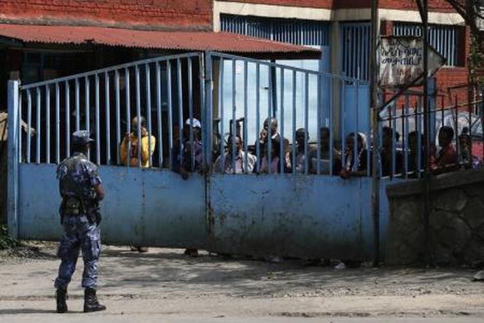 An Ehiopian police officer on patrol in a file photo.