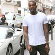 Kanye West in plain white tee shirt