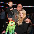 pregnant Tiffany Thornton and Chris Carney with their first son
