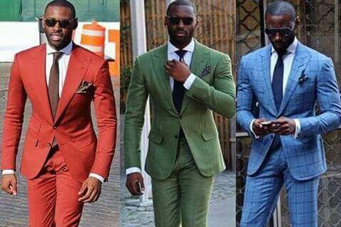 David Frere wearing tailored pants