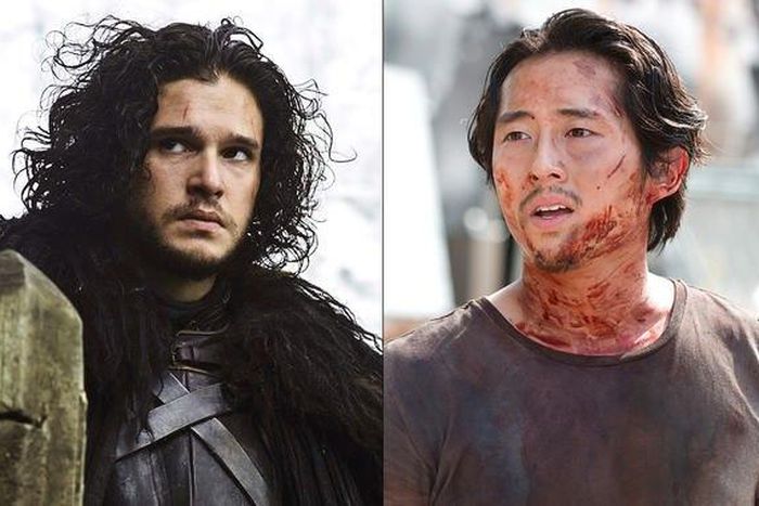 Jon Snow (Game of Thrones) and Glenn (The Walking Dead)