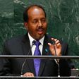Hassan Sheikh Mohamud, President of Somalia, addresses the 69th United Nations General Assembly at the U.N. headquarters in New York September 26, 2014.                            REUTERS/Lucas Jackson