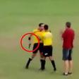 Soccer referee pulls out gun mid match