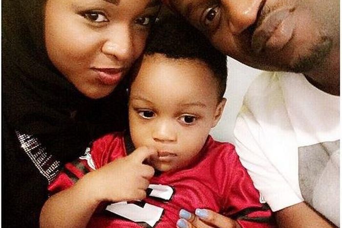 Anita Okoye with husband Paul and son Andre