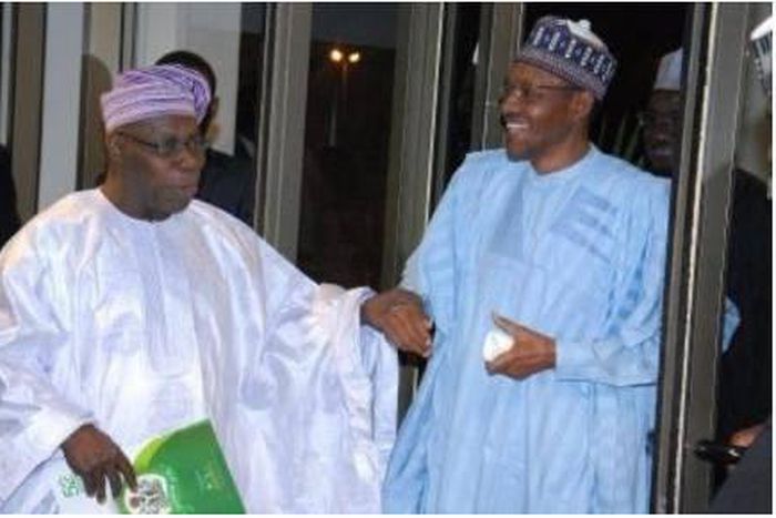 Former President, Olusegun Obasanjo and President Muhammadu Buhari