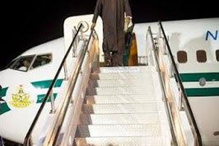President Muhammadu Buhari arrives in New York on September 25, 2015