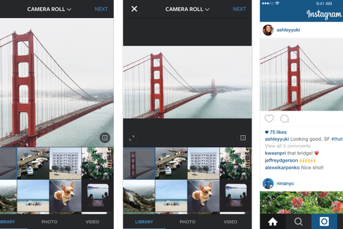 Instagram has dropped the compulsory square cropping for pictures