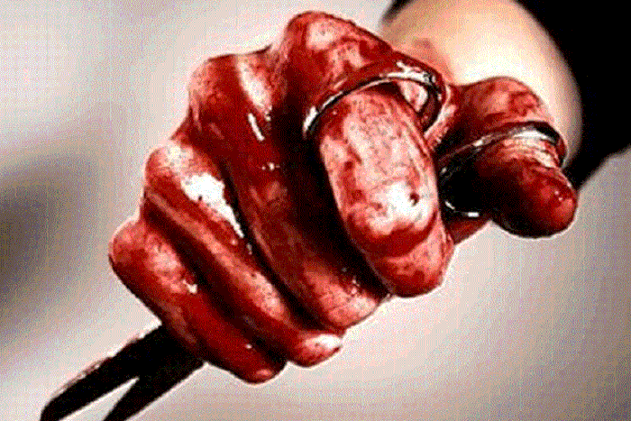 Bloody scissors murder