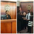 Jasmine being sworn in August 23