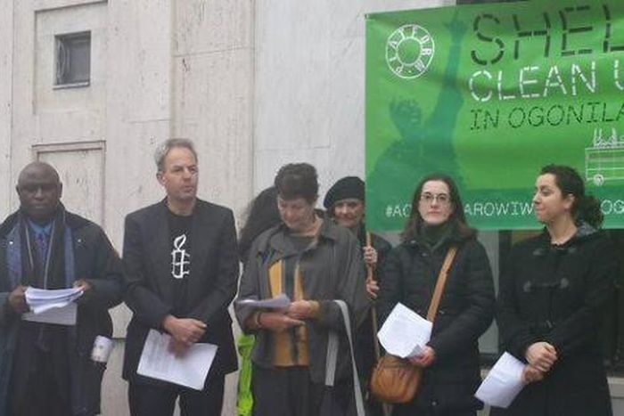 Activists hold protest in honour of Ken Saro-Wiwa on November 10, 2015, in London