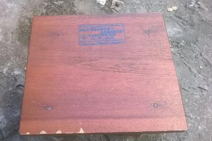 A social media user posted these photos of a small wooden stool, saying he was given at a wedding ceremony