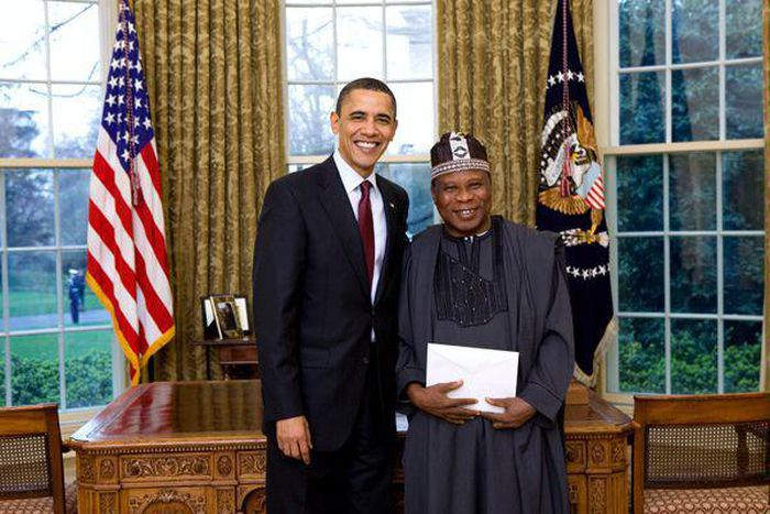 Adebowale Adefuye with US President, Barack Obama