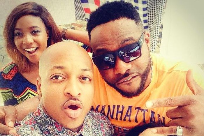 IK Ogbonna on set of Dabby Chimere's new movie 'The Prenup.'