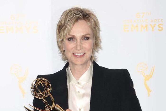 Glee star Jane Lynch at the 2015 Creative Arts Emmy Awards.