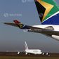 An Air France KLM arrives at Johannesburg's O.R. Tambo airport, June 6, 2010. REUTERS/David Gray