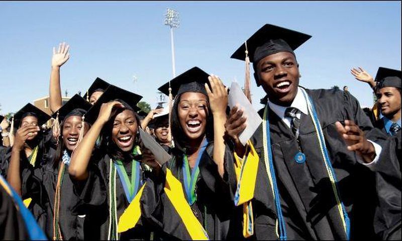Students at a convocation