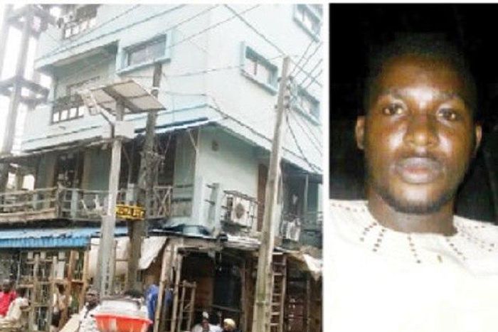 The apartment with the deceased (inset)