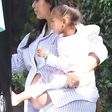 Kim Kardashian flashes swollen belly at pyjamas-theme baby shower in California