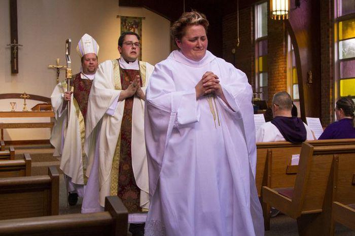 First Female Priest during ordination
