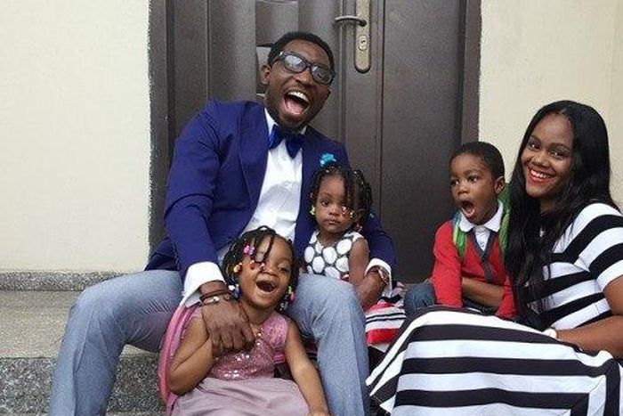 Singer, Timi Dakolo with his lovely wife, Busola Dakolo and their adorable kids