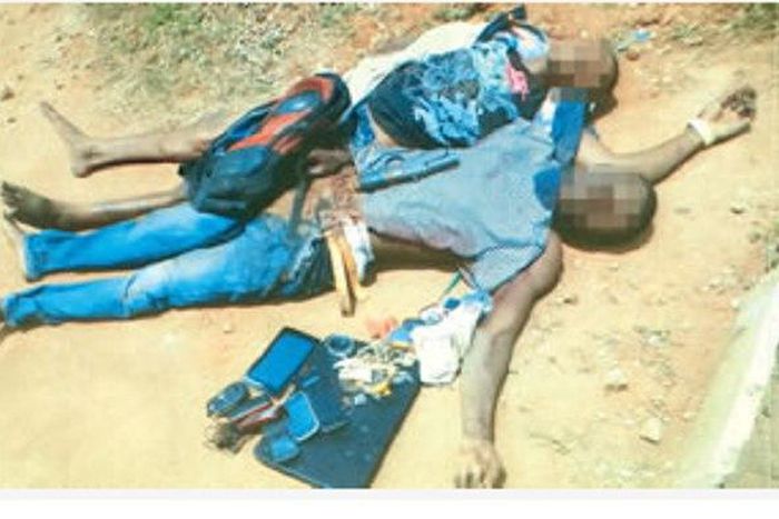 The dead robbery suspects