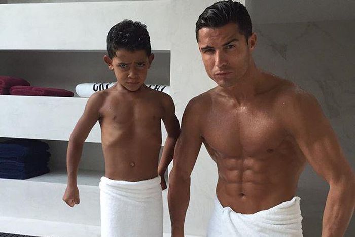 Cristiano Ronaldo and son