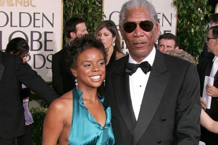 Elena Hines and Morgan Freeman