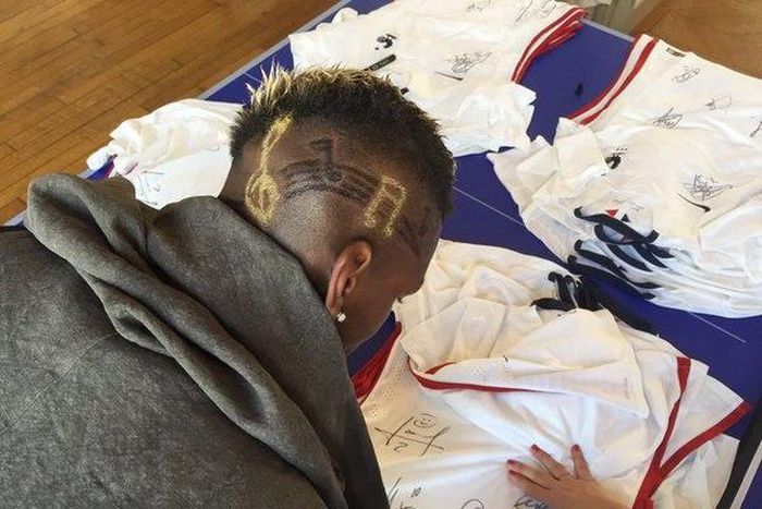Paul Pogba's hairstyle