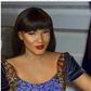 For the 3rd look she had a complete transformation choosing to go lighter with the eyeshadow wearing a dramatic cat eye and red ombre lips