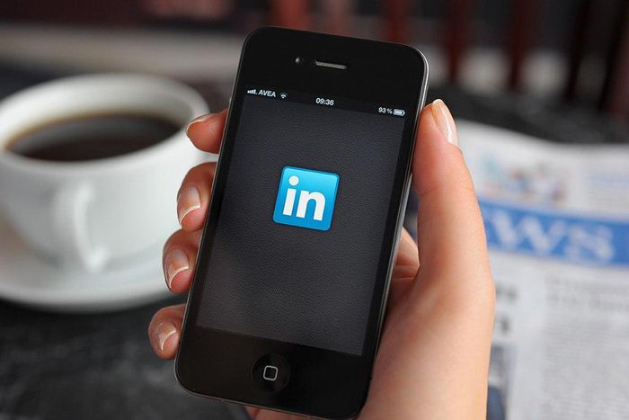 The LinkedIn app on a mobile phone