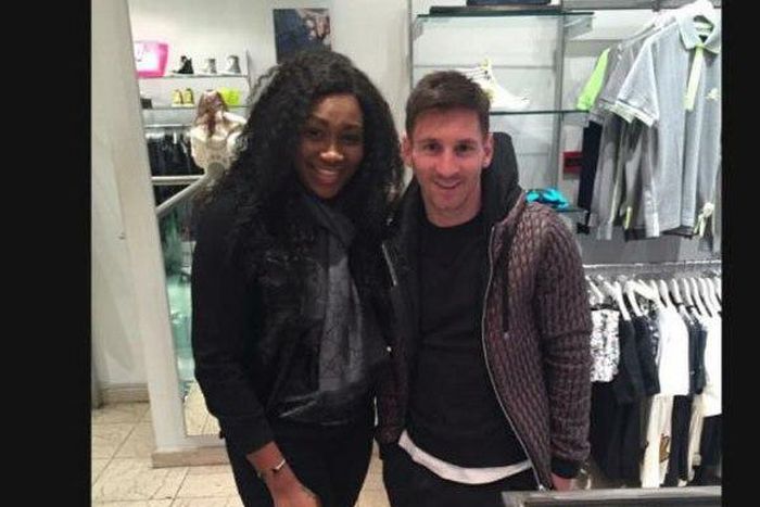 Ebube Nwagbo with Lionel Messi