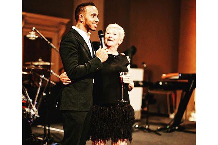 Lewis Hamilton and his mum Carmen Larbalestier