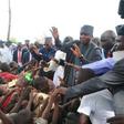Senate President, Bukola Saraki visits IDPs in Maiduguri on August 3, 2015.