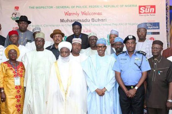 President Muhammadu Buhari attends security summit in Abuja on August 17, 2015.