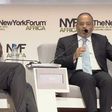 Dr Carlos Lopes explaining a point to Alan Kassuja at the Day 2 of the New York Forum Africain Gabon