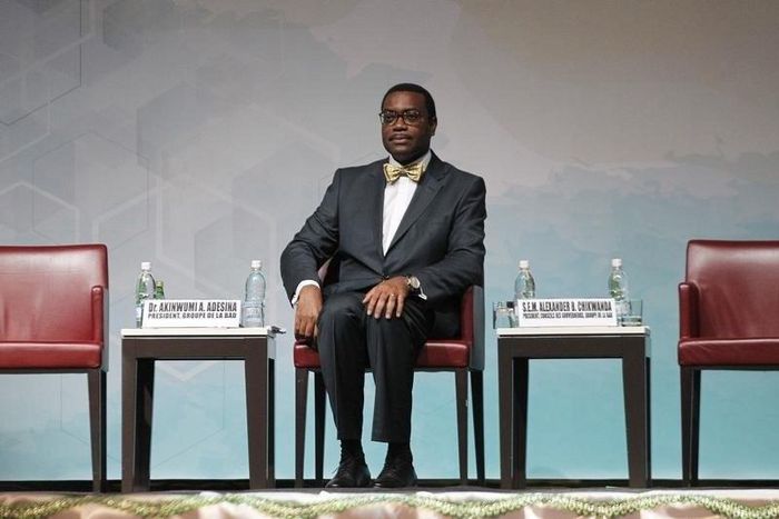 The new president of the African Development Bank (AfDB) Akinwumi Adesina of Nigeria sits during his investiture ceremony in Abidjan on September 1, 2015.  REUTERS/Luc Gnago