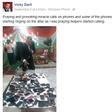 Pastor shares photos on facebook of him provoking miracles via church members phones