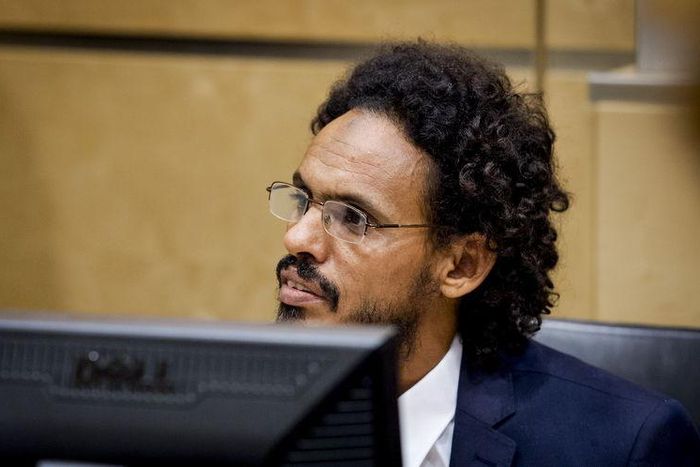 Ahmad Al Faqi Al Mahdi ( a.k.a. Abu Tourab) sits in the courtroom of the International Criminal Court (ICC) in the Hague the Netherlands, September 30,2015. REUTERS/Robin van Lonkhuisen/Pool