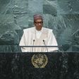 Nigeria's President Muhammadu Buhari addresses attendees during the 70th session of the United Nations General Assembly at the U.N. headquarters in New York, September 28, 2015. REUTERS/Eduardo Munoz