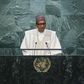 Nigeria's President Muhammadu Buhari addresses attendees during the 70th session of the United Nations General Assembly at the U.N. headquarters in New York, September 28, 2015. REUTERS/Eduardo Munoz