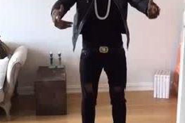 KCee on the hover board