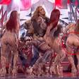 Jennifer Lopez's dancer catsuit split at butt section during 2015 AMA performance in Los Angeles