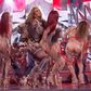 Jennifer Lopez's dancer catsuit split at butt section during 2015 AMA performance in Los Angeles
