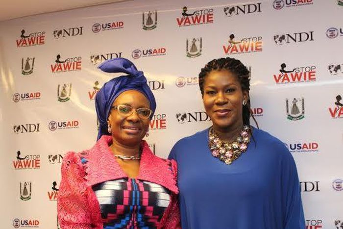 Stephanie Linus and former Deputy Governor of Plateau state Mrs Pauline Tallen