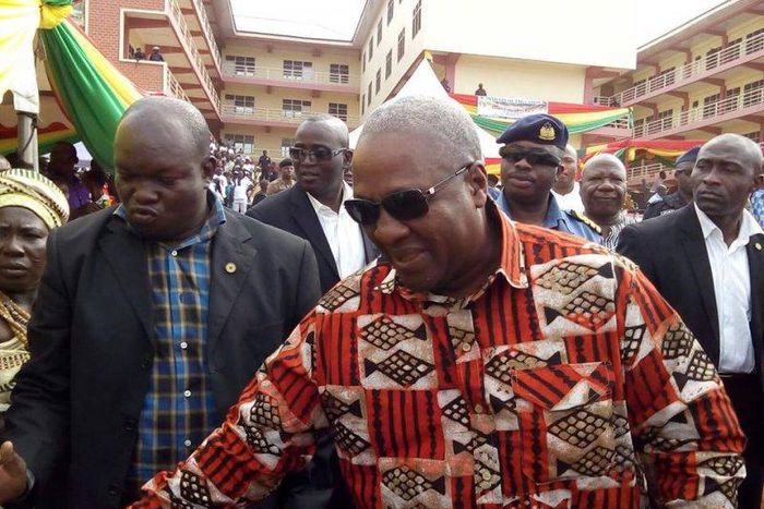 President John Mahama at the grounds